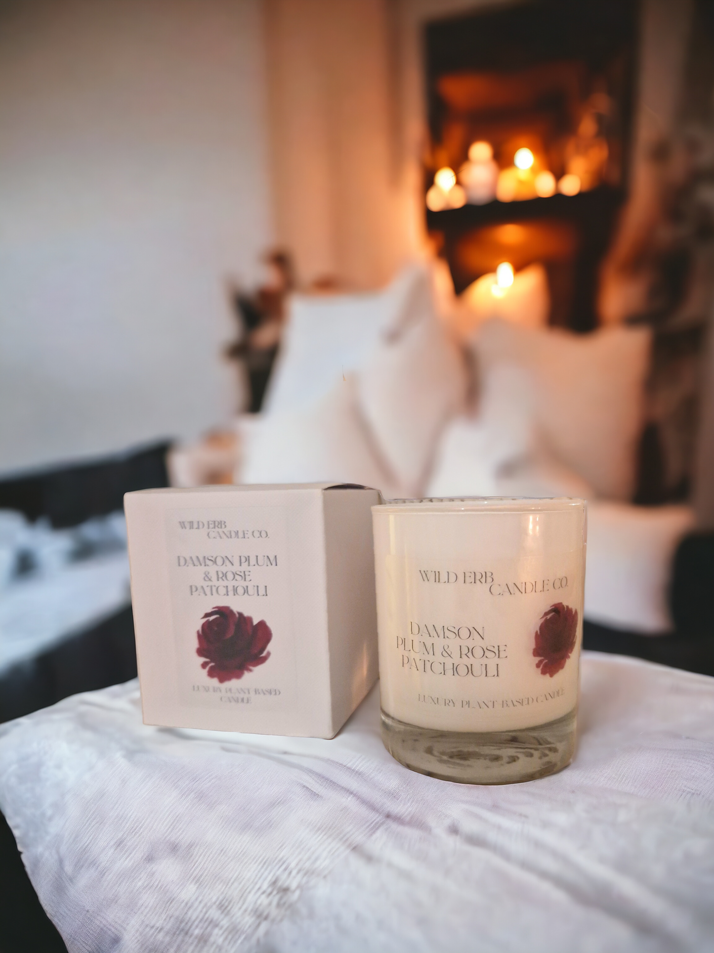 Damson Plum & Rose Patchouli Luxury Candle