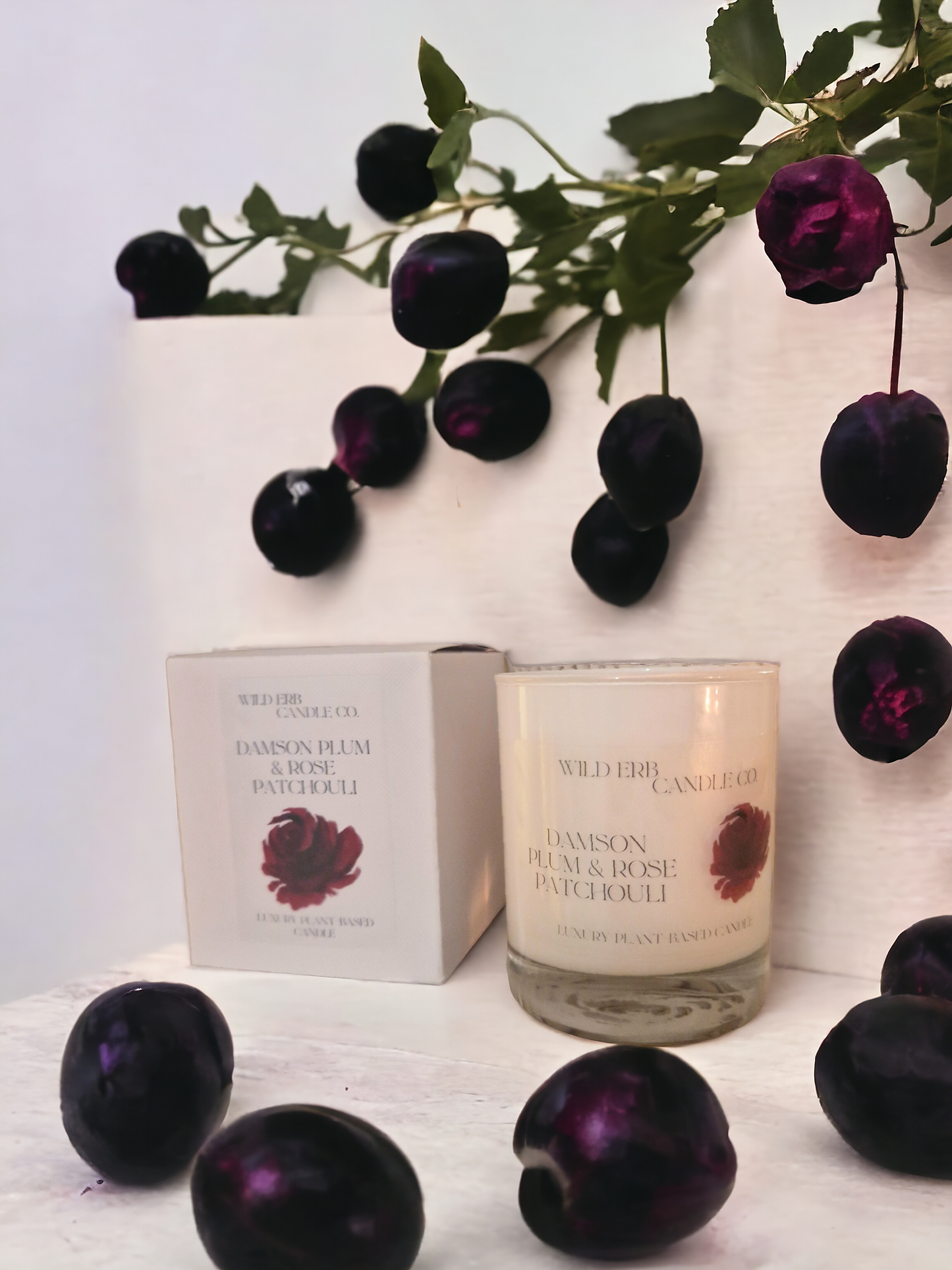 Damson Plum & Rose Patchouli Luxury Candle
