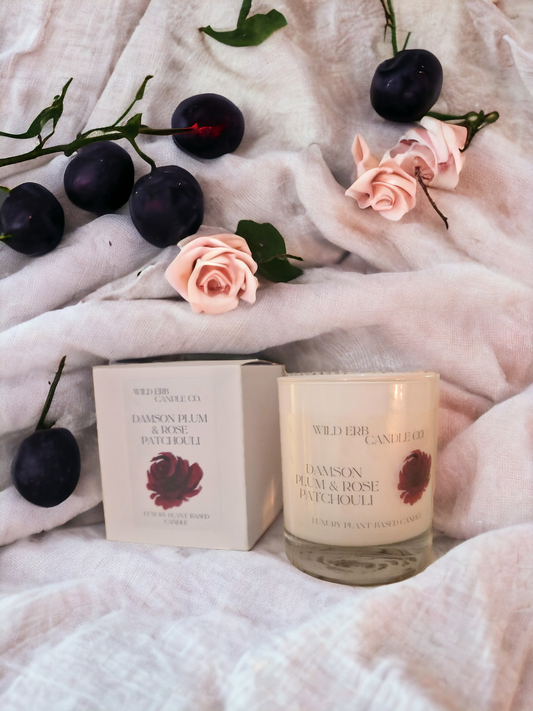 Damson Plum & Rose Patchouli Luxury Candle