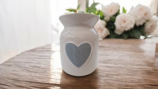 Grey heart ceramic burner