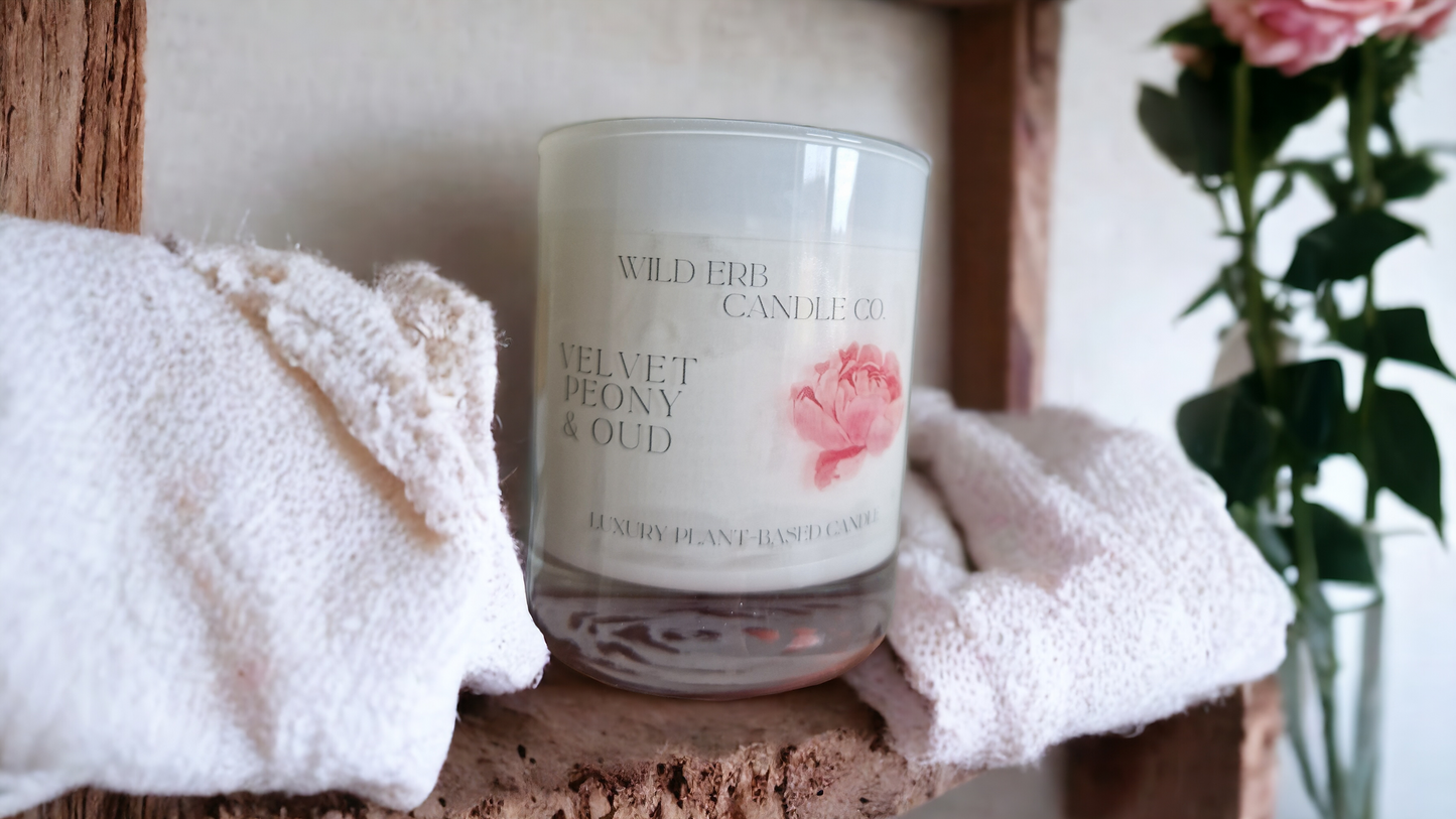 Velvet Peony & Oud Luxury Candle