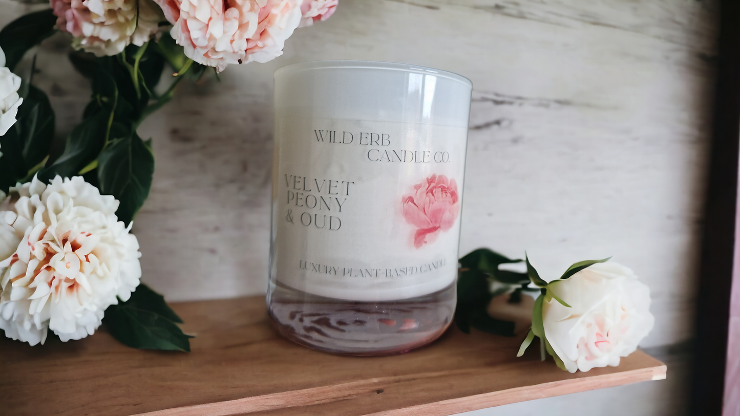 Velvet Peony & Oud Luxury Candle